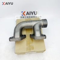 Manifold Knalpot Depan B229900003269 untuk Excavator SANY SY335C Mesin Isuzu 6HK1 Pipa Knalpot Suku Cadang Mesin Excavator Sany
