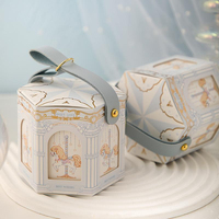 Caja de Dulces de Boda de Lujo Estilo Europeo, Caja de Regalo para Baby Shower, Fiesta de Cumpleaños, Boda, con Laminado Mate, Elegante