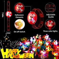 Bracelet LED lumineux clignotant, jouets d'Halloween, bijoux fantaisie pour enfants, cadeaux, remplisseurs de sacs de friandises, fournitures pour la fête d'Halloween