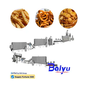 Baiyu Automatic Fried Chips 500Kg/H Frozen French Fries Production Line