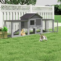 Poulailler moderne en bois, grand poulailler extérieur avec nichoir cage à volaille, clapier à lapin, cage à lapin, panneau UV étanche