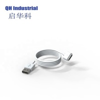 4 pin pogo pin hembra pcb eléctrico alambre magnético cable de cargador de conector de alimentación