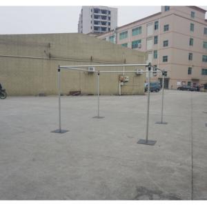 Aluminum Adjustable Drape and Pipe <b>Backdrop</b> <b>Stand</b> with Silver Velvet/Chiffon Drapes for Wedding & Trade Show Mandap Events - Product Image 3