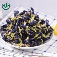 Poudre de fleur de pois papillon en vrac, couleur bleue naturelle, extrait colorant alimentaire pour boissons, pâtisseries et thé