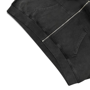 <span class=keywords><strong>Felpa</strong></span> con Cappuccio Oversize Vintage da <span class=keywords><strong>Uomo</strong></span> con <span class=keywords><strong>Zip</strong></span>, Lavaggio Acido, Stampa Frontale con Logo, Manica Lunga, Stile Streetwear per Vendita all'Ingrosso - Product Image 5