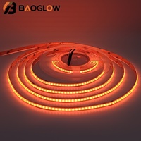 Bande lumineuse LED flexible large RGB 576 LED, 5 m, DC12V 24V, bande lumineuse RGB à changement de couleur, dimmable, bandes lumineuses intelligentes COB, restaurants