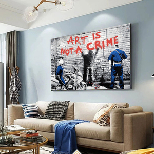 <span class=keywords><strong>Banksy</strong></span> J'AIME RÊVER <span class=keywords><strong>Art</strong></span> mural <span class=keywords><strong>pop</strong></span> de rue Graffiti Image et affiches Peinture sur toile pour la décoration de la maison Cuadros Décoration de chambre - Product Image 6