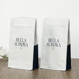 Personalized 250g 500g 1kg recyclable plastic coffee packaging bags with valve and zipper