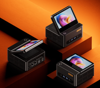 Potente Mini PC con IA, Ryzen AI 9 HX370, 32 GB/64 GB DDR5 SSD, Windows 11, Estación de Trabajo, Pantalla Plegable de 5.5 Pulgadas, OCuLink, GPU Externa