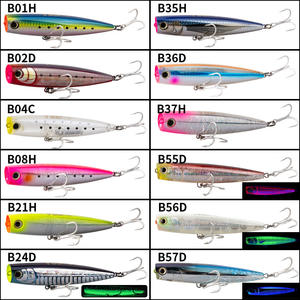 Japon <span class=keywords><strong>MARIA</strong></span> Crashes Water Waves Lie POPQUEEN Surface Golden Gun Stainless Steel Bait F160 Soaking Sound Sea Fishing LURE BAIT - Product Image 2