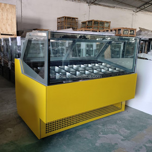 Congélateur de table à température unique pour gelato, <span class=keywords><strong>vitrine</strong></span> de congélation par lots de 16 bacs pour crème glacée et gelato - Product Image 2