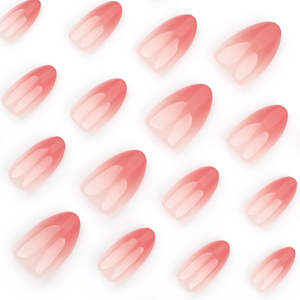 24 <span class=keywords><strong>Uñas</strong></span> Postizas Acrílicas de Estilo Francés Minimalista, con Degradado en Color Rubor, Puntas <span class=keywords><strong>Cortas</strong></span>, Personalizables, 3618 - Product Image 4