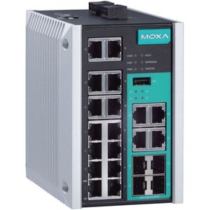 โมกซ่า EDS-518E-4GTXSFP กิกะบิตสวิตช์อีเธอร์เน็ตอุตสาหกรรมแบบจัดการได้ 18 พอร์ต - Product Image 1