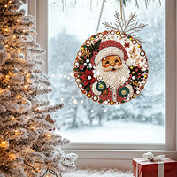Peinture diamant 5D DIY, Père Noël, ornement suspendu, perles, décoration murale de Noël, décoration de Noël pour la maison, cadeau