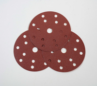 Disques abrasifs rouges de 5 pouces 125mm crochet et boucle disque de ponçage papier de verre ponceuse papier de sable rond