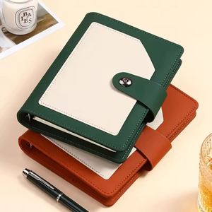 High Quality A5 Custom Print logo <b>Notebook</b> Pu Leather <b>Daily</b> <b>Planner</b> Color Edge Journal Office School Diary with Pocket - Product Image 3