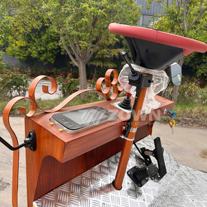 Charrette électrique rétro européenne avec emblème doré et roues à rayons pour défilés en plein air, parcs et cérémonies - Product Image 3