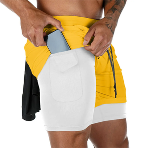 กางเกงขาสั้นออกกำลังกายแบบยุทธวิธี QIANSHI สำหรับผู้ชาย กางเกงกีฬาวิ่งฟิตเนส มาราธอน กางเกงรัดกล้ามเนื้อสำหรับออกกำลังกาย - Product Image 6