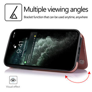 Meilleure Vente Housse de Téléphone Portable en Cuir PU avec Porte-Cartes et Portefeuille pour <span class=keywords><strong>iPhone</strong></span> 15 Modèle, Étui Multifonctionnel à Rabat avec Support - Product Image 2