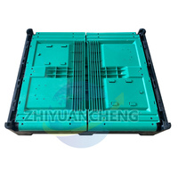 Industrie de stockage Recyclable robuste HDPE grande caisse de palette en plastique pliable empilable pour pomme/oignon/tomate/mangue