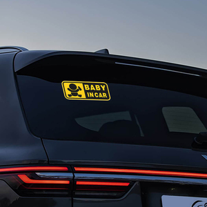 Adesivo Refletivo para Janela Traseira 'Bebê no Carro', Impermeável, Resistente a UV, Durável, Ajuste Universal, Compatível com BMW, Toyota, <span class=keywords><strong>Honda</strong></span> - Product Image 1