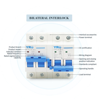 Interrupteur de transfert manuel 2P + 2P, disjoncteur Interlock à double puissance, 1250 a 50HZ mf