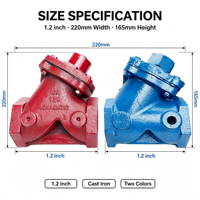 Vanne de régulation de débit en fonte de type Y YV-125-CI, filetage interne de 1,2 pouce, pour contrôle de fluides industriels et vanne d'air de sablage