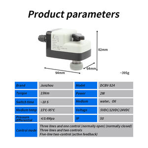 Vanne de régulation de débit motorisée en acier inoxydable et en laiton, actionneur électrique 12V, vanne à bille 12v 24v 110v 220v - Product Image 2