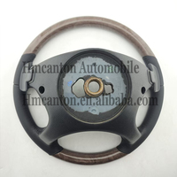 Nouveau produit phare : Volant de voiture en cuir perforé en bois de pêche pour Mercedes Benz W211 W209 W219 W230