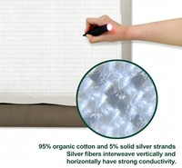 Drap de lit de mise à la terre en coton biologique 400TC avec 5% de fibres d'argent, respirant, faible résistance, équilibre du cortisol, sommeil profond
