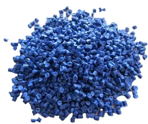 Produsen butiran PP daur ulang drum biru kepingan Polipropilena Resin HDPE/ PE100 bahan baku plastik