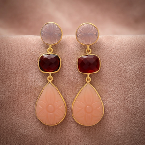 Boucles d'oreilles Huggie en acier inoxydable faites à la main, tendance bohème pour enfants, avec zircon - Product Image 3