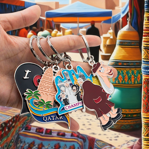 Benutzer definierte Schlüssel ringe Llave ros De Metal Personal izados Gedruckte Kamel Herz Anime Emaille Zink legierung Benutzer definierte Metall Schlüssel bund - Product Image 2