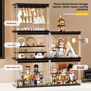 Boîte de présentation en acrylique empilable haute transparence avec fermeture magnétique pour figurines et <span class=keywords><strong>organisateur</strong></span> de vitrine pour jouets de collection - Product Image 2