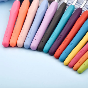 Crochets à crochetage ergonomiques avec manche en caoutchouc <span class=keywords><strong>de</strong></span> 2 à 10 mm, aiguilles à tricoter, outils <span class=keywords><strong>de</strong></span> couture pour le tricot et le tissage - Product Image 4