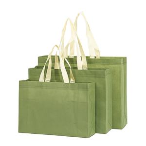 Bolsas de Compra Personalizadas con Logotipo, Reciclables, de Tela No Tejida, Coloridas, Bolsas de Mano para Llevar, Bolsas de Tela de Color Sólido - Product Image 1