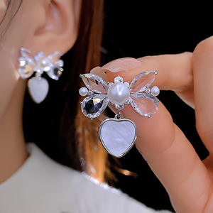 Joyería S925 plata esterlina arco latón corbata amor pendientes para mujer pendiente joyería para niñas joyería barata pendientes - Product Image 1