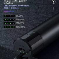 Mini batterie externe portable haute capacité 12W lampe de poche LED alimentation mobile détachable câble intégré affichage solaire LI-polymère