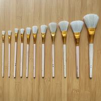 Fourniture directe en stock résine céramique peinture artisanat brosse laine ordinaire S n ° 1-20 manche en bois nylon poils cheveux matériel