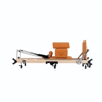 Reformer de Pilates en bois pliable, durable, écologique, vendu en usine, hauteur des jambes réglable pour les salles de sport commerciales Pilates
