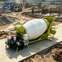 Bétonnière montée sur camion à moteur diesel 3/4/8m³, mélangeur de ciment portable pour travaux de construction