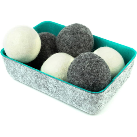 Eco-Friendly New Zealand Wool Dryer Balls Laundry Reusable Set of 6 Pack