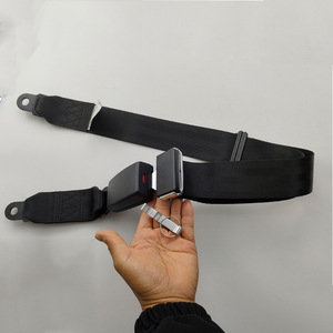 Cinturón de Seguridad de Dos Puntos para Atracciones de Parques de Diversiones, Poliéster Negro con Hebilla ABS para Autos de Choque, Montañas Rusas y Barcos Piratas - Product Image 3