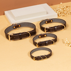 ปลอกคอสุนัขหนัง PU ปรับได้ ทนทาน สำหรับสัตว์เลี้ยงพันธุ์เล็กและกลาง - Product Image 2