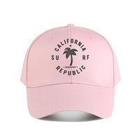 Gorras de Béisbol Vintage Personalizadas al por Mayor, Estilo Surf, de 6 Paneles, con Estampado Digital de Palmeras, de Sarga de Algodón, Ajustables de 56-60cm, con Visera Curva, OEM