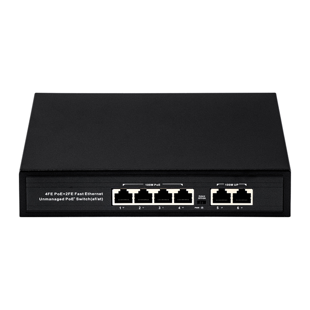 4 Port Poe Switch Factory Price 100Mbps Unmanaged Ethernet Switch 65w for Cctv Systems