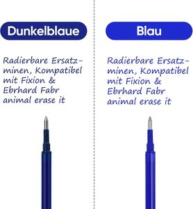 Recharges effaçables 0,7 mm, compatibles avec les recharges <span class=keywords><strong>Frixion</strong></span> et Eberhard Faber pour stylos roller à encre effaçable - Product Image 1