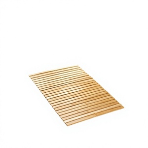 Tapis de bain rectangulaire en bois d'acacia écologique, résistant à l'eau et antidérapant, pour hôtel et décoration intérieure - Product Image 1