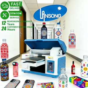 Imprimante à plat à jet d'encre UV Lansong 3560 CMYK 51 ppm Petit <span class=keywords><strong>format</strong></span> A3/A4 Cartes plastiques Contrôle portable par bouton-poussoir - Product Image 1