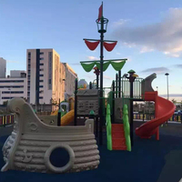 Équipement de terrain de jeu extérieur commercial pour les enfants de maternelle, série de navires pirates, attraction de parc d'attractions